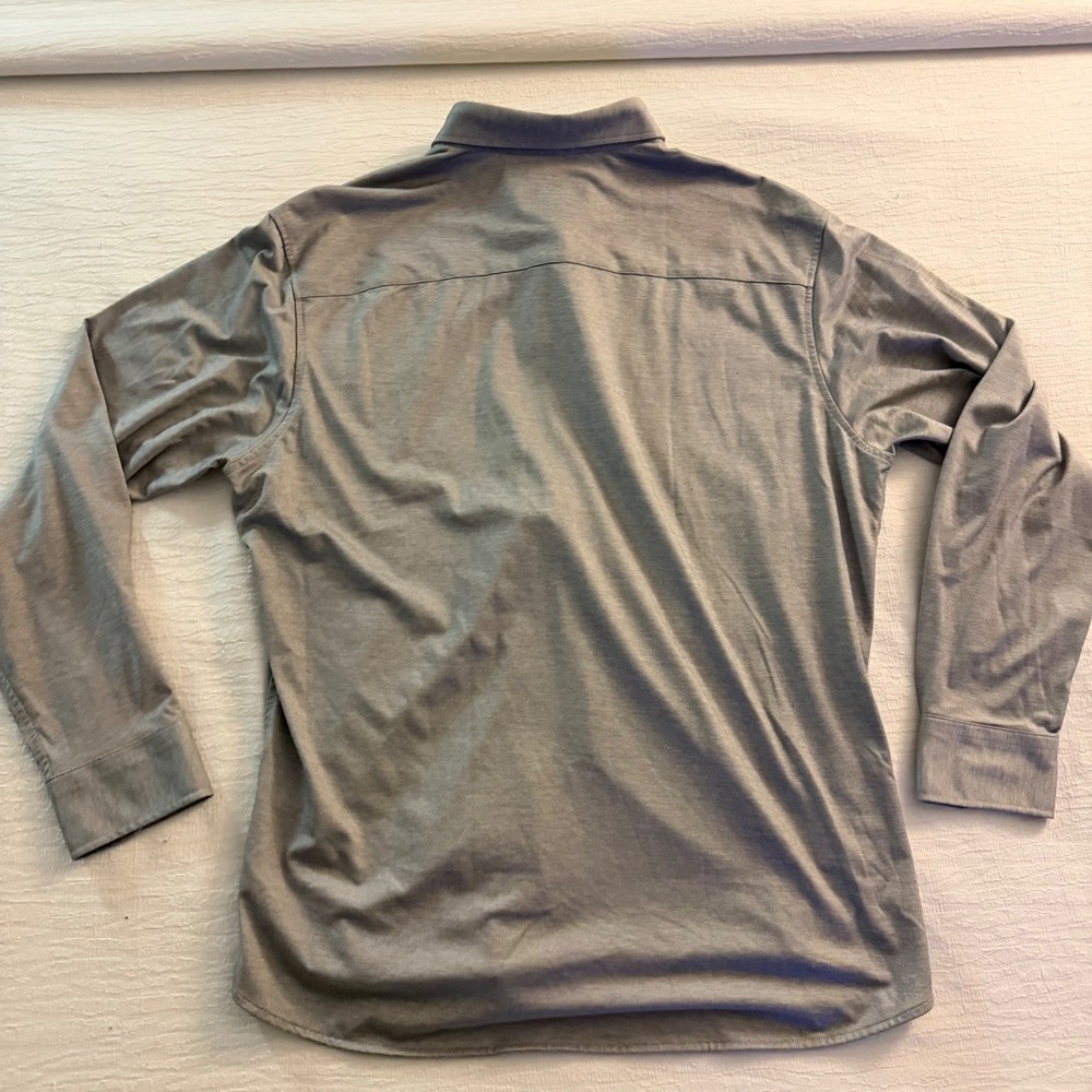 David Donahue Fusion Mens Gray Button Down Shirt Long Sleeve XL Extra Large - Picture 2 of 11